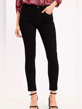 LOFT Black High-Rise Modern Skinny Jeans Women's Size 29/8